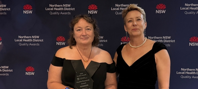 Photo of 2 women, winners of the award for Health Research