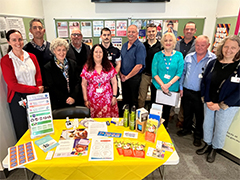 Photo of Denise Hughes with staff from Lismore Base Hospital