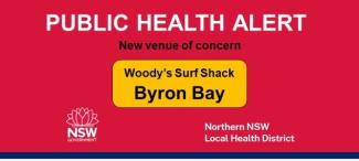 COVID-19 venue of concern – Byron Bay