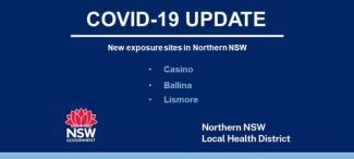 COVID-19 Update: New venues of concern - Casino, Ballina, Lismore