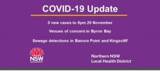 COVID-19 Update 21 November 2021 and venues of concern in Byron Bay