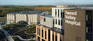 Tweed Valley Hospital pictured from above