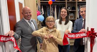 photo of the ribbon cutting for Keith's closet in Lismore.